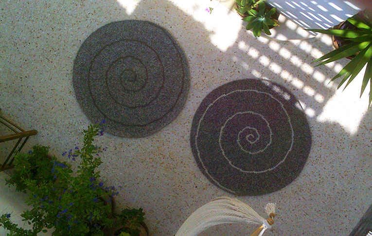 sassi fisculi o tappeti in lana e cotone 