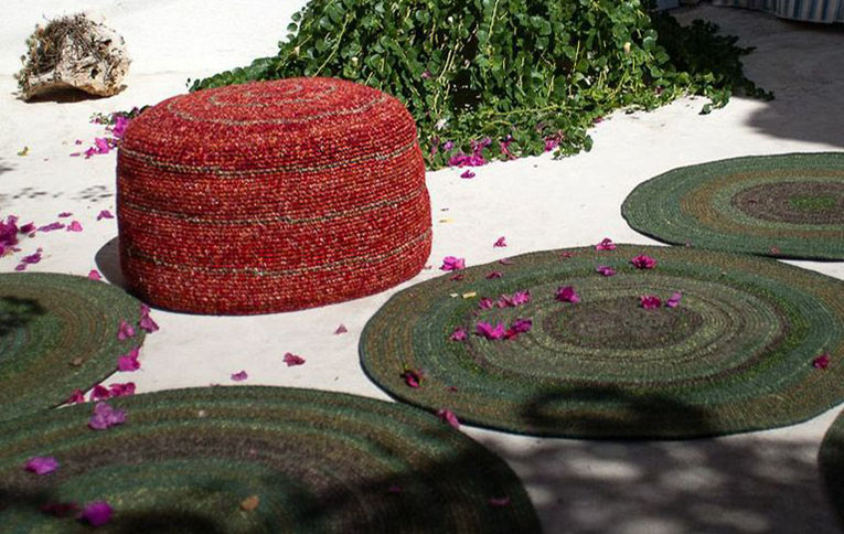 pouff papaveri tappeti ulivi